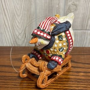 Department 56 Sledding Snowman Christmas Ornament